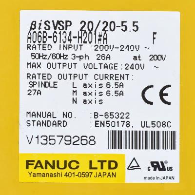 중국 A06B-6134-H302#A AC/DC Power Supply Fanuc Servo Drive 판매용