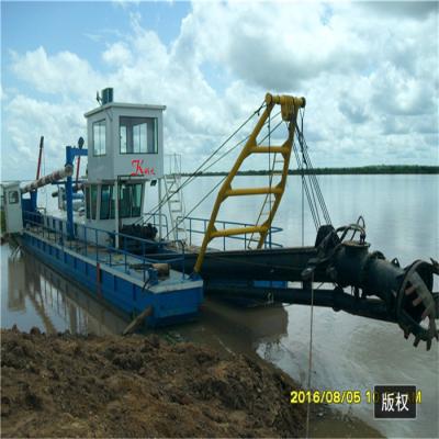 中国 KEDAは陶磁器14mの掘る深さ800Kwの砂の浚渫船機械で最もよくカッターの吸引の浚渫機の販売の製造業者を使用した 販売のため