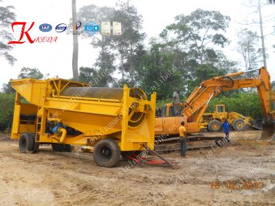 China 50TPH Alluvial Gold Panning Machine Mobile Gold Mining Equipment Gold Panning Kit for sale