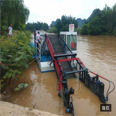 Chine Mauvaise herbe Reed Harvesting Trash Skimmer Boat de l'eau pour la rivière/lac à vendre