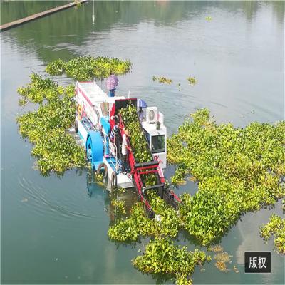 China Duckweed Reed 1000m3 Floating Algae Harvester Machine Water Grass Harvester for sale