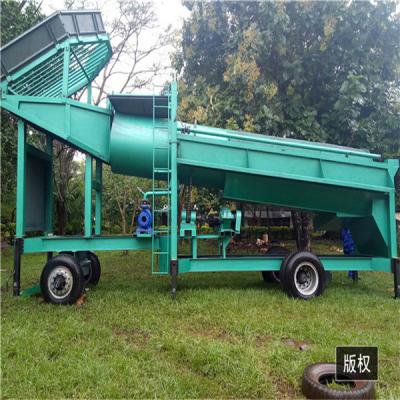 China Small Gold Mining Rotary Trommel Vibrating Screen Working Capacity 5T/H for sale