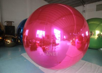 China Custom Double Layer Reflective PVC Inflatable Mirror Ball Balloon Silver Giant Inflatable Mirror Ball For Decoration à venda