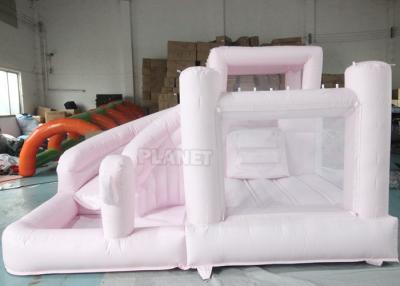China Jumping Castle Slide Inflatable Pastel Pink Inflatable Bouncer White Bounce Jumping House for sale