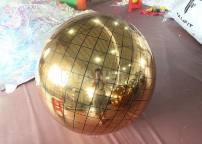China Gold Disco Mirror Ball Advertising Inflatable Mirror Balloon Reflective Inflatable Disco Sphere For Party for sale