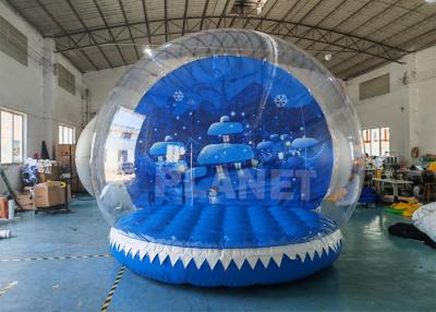 China 13ft Christmas Decoration Outdoor Indoor Romantic Snow Globe Snowball Inflatable Snow Globe With Blowing Snow for sale