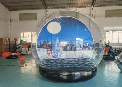 China 3m Inflatable Christmas Background Wall Snow Globe Human Snow Globe Photo Booth With Inflatable Bottom for sale
