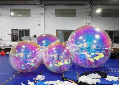 China Decorative Inflatable Iridescent Mirror Balls Giant Dazzling Inflatable Mirror Ball Inflatable Colorful Mirror Ball for sale