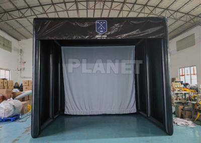 China Custom Airtight PVC Inflatable Golf Practice Training Simulator Room With High Impact Screen for sale
