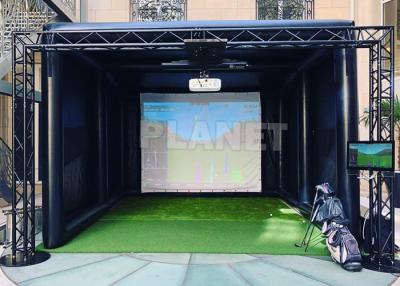 China Airtight Custom LOGO Inflatable Golf Practice Simulator Tent for sale