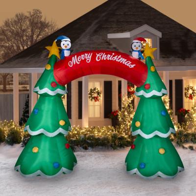 China Arco de Navidad inflables duraderos Santa Claus Arco de camino hombre de nieve Arco para la decoración en venta