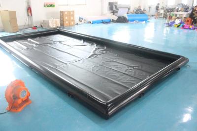 China Portable Airtight Inflatable Car Wash Mat PVC Inflatable Car Water Collector Containment Mat for sale