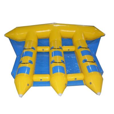 China Durable Inflatable Banana Boat Airtight PVC Fly Fish Inflatable Flying Fish Tube Towable for sale