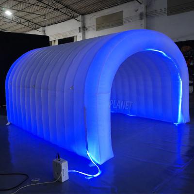 China Customized Giant Inflatable Tunnel Sport Tunnel Advertising Tunnel Tent With LED Light for sale