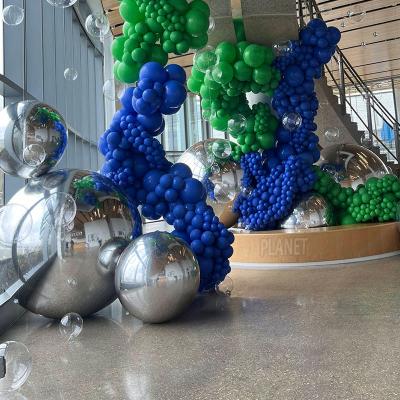 China Grote kerstballen opblaasbare metalen ballen PVC spiegelbal opblaasbare spiegelballon voor het podium Te koop