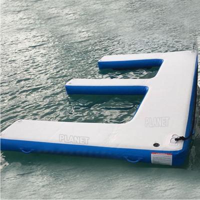 China Custom Inflatable Floating Dock Inflatable Air Pontoon Yacht Boat Water Docks Platform for sale