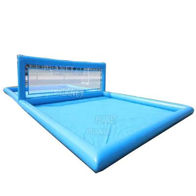 China Outdoor Portable Floating Water Inflatable Volleyball Court Volleyball Field Inflatable Volleyball Pool With Net for sale