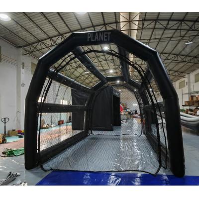 China Outdoor Sports Airtight Inflatable Batting Baseball Cage Net Inflatable Baseball Hitting Cage for sale