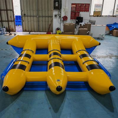 China Factory Air sealed Towable Inflatable Flying Fish Floating Banana Boat Inflatable Banana Tube for sale