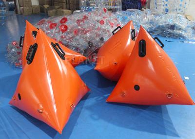 China Lightweight Orange Inflatable Race Marker Buoys 0.6 Mm PVC Tarpaulin for sale