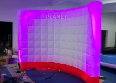 China 3 Meter Led Inflatable Wall 210 D Reinforce Oxford Material Logo Printing for sale