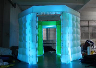 China 2 Doors Inflatable Photo Booth Kiosk Diamond Shape With Air Blower for sale