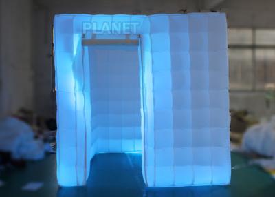 China 2.5 M Led Inflatable Photo Booth One Door With Color Changing Light for sale