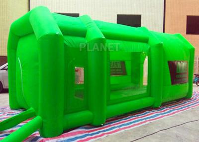 China Green Color Inflatable Spray Paint Booth 3 D Design For Trade Show for sale