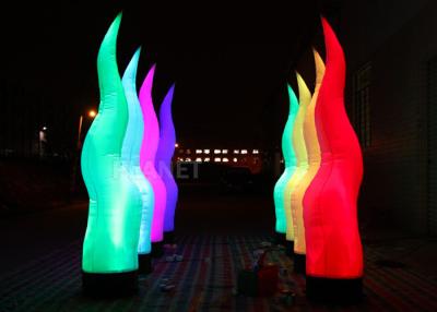 China Color Changing Inflatable Lighting Decoration Oxford Cloth Inflatable Pillar for sale