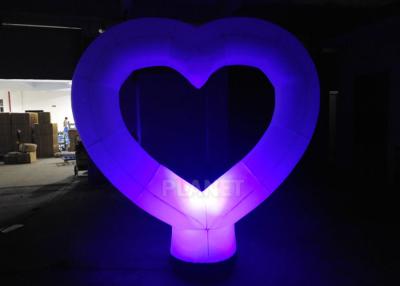 China 2.2 Meter Inflatable Light Balloon Heart Shape For Wedding Decoration for sale