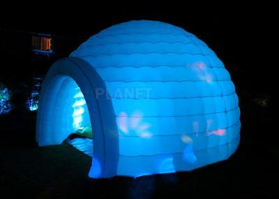 China Led Lighting Inflatable Igloo Tent , Oxford Cloth Inflatable Tents For Parties for sale