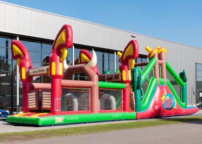 China Reliably Blow Up Obstacle Course 17.0 X 3.6 X 4.7 M Fourfold Stitching for sale