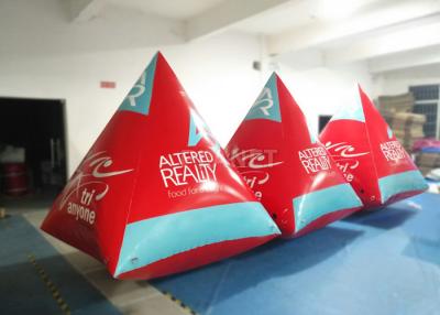 China Safety Red Pyramid Inflatable Water Buoy Markers Customized Size EN14960 Approved for sale