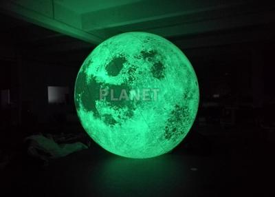 China Colorful Changing Large Inflatable Moon Ball 3m Dia Customized for sale