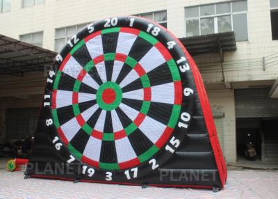 China 5mH Interactive Inflatable Sports Games Blow Up Soccer Dart Board With Velcro Balls for sale