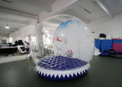 China Material claro de tamaño natural del PVC del globo 0.8m m de la nieve del centro comercial para la demostración viva en venta