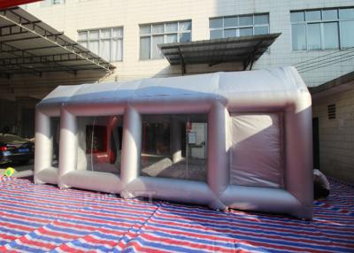 China Automobile Oxford Cloth Silver Inflatable Spray Booth With Removable Flooring for sale