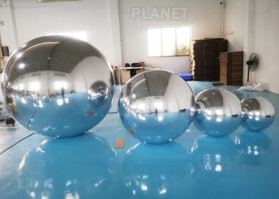 China Hanging Silver Inflatable Mirror Ball / Inflatable Mirror Balloon EN14960 for sale