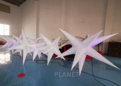 China Oxford Cloth LED Inflatable Star With Color Light For Event Decoration for sale