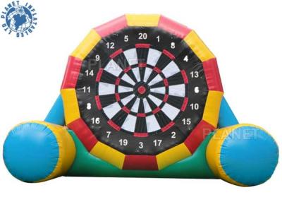 China 4.5mh Giant Inflatable Football Game / Double Sides Blow Up Soccer Dart Board for sale
