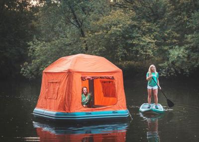 Cina Tenda di galleggiamento banco gonfiabile arancio/blu/tenda di pop-up portatile della spiaggia in vendita
