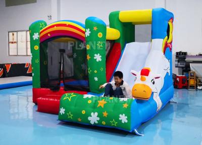 China Oxford Inflatable Unicorn Bounce House Combo With Slip Slide 2 Years Warranty for sale