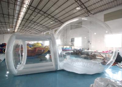 China Clear PVC 4m Single Tunnel Inflatable Bubble Tent With Blower for sale