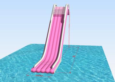 China Iso9001 Pink Airtight Inflatable Yacht Water Slide For Boat for sale