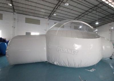 China Half Clear 4m Dome Inflatable Bubble Lodge With Silent Blower for sale