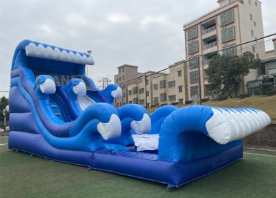 China Splash Inflatable 0.55mm PVC Water Slide With Swimming Pool for sale