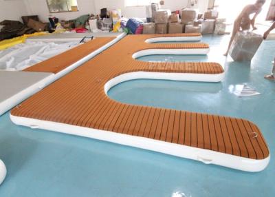 China Yacht 0.6mm Inflatable Water Floating Island Pontoon Platform for sale
