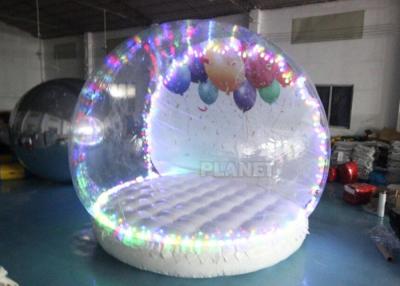China Human Size Hotel Inflatable Snow Globe Tent Christmas LED Lighting for sale