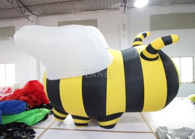 China Yellow 210D Oxford Inflatable Bee Cartoon For Exhibition Display Props for sale