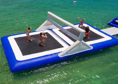 China Blue 9m Inflatable Water Games Floating Beach Volleyball Court for sale